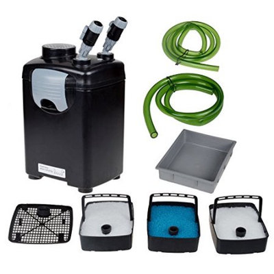 CALHOME 3 Stage 265 GPH External Fish Marine Coral Canister Filter Pump for Aquarium Pond Pump Fish Fresh/salt Water Tank