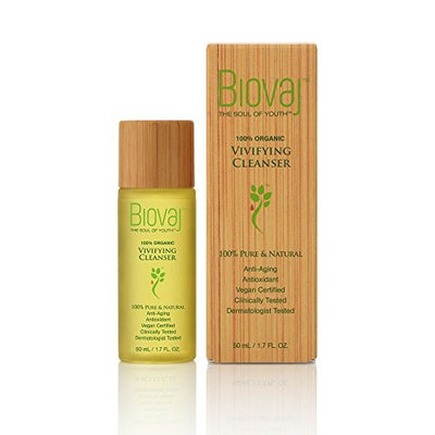 Biovaj Vivifying Cleanser,100% Organic,Pure,Natural,Vegan,Anti-aging,Deep cleansing plant oil, Makeup Remover,Blemishes,Blackheads,Facial Cleanser,Cruelty Free, Paraben Free, Alcohol Free, Unscented