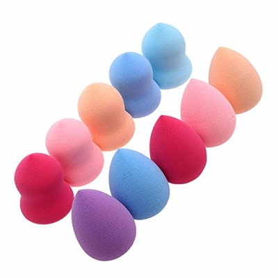 Becoler Beauty Makeup Blender Sponges Flawless Coverage of Liquids, Concealer, Cream, Powder 10pcs