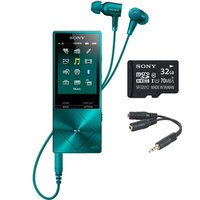 Sony 32GB Hi-Res Walkman Digital Music Player - Blue w/ 32GB Memory Card Bundle