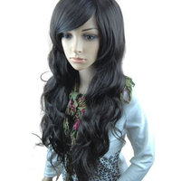 MelodySusie Black Long Curly Wig - 34