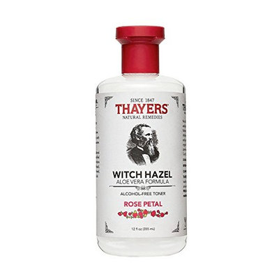 Thayers Alcohol-free Rose Petal Soothing Witch Hazel for Face & Skin with Aloe Vera, 12 oz (Case of 24)