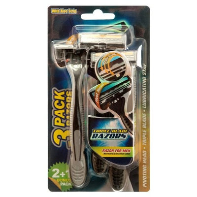 Wholesale RAZOR TRIPLE BLADE 3PC FOR MAN W/LUBRICATING STRIP