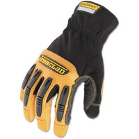 Ironclad Ranchworx Leather Gloves, Black/Tan, X-Large