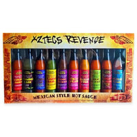 Aztecs Revenge 10-Pack Mexican Style Hot Sauces