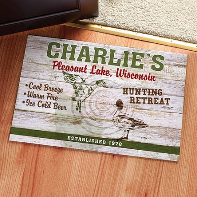Personalized Hunting Retreat Doormat
