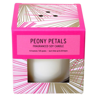 Soho Brights Boxed Glass Candle Peony Petals - 4.4 oz