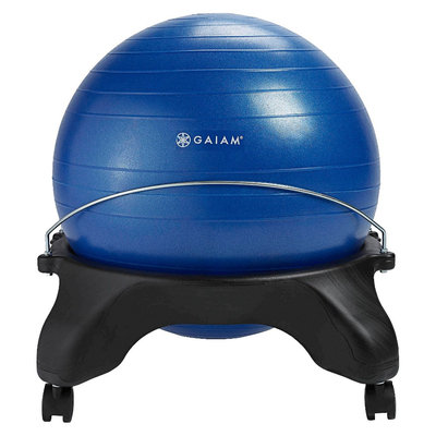 Gaiam Backless Classic Balance Ball Chair, Blue