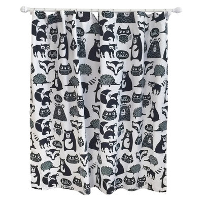 Forest Friends Shower Curtain Ebony Opaque - Pillowfort