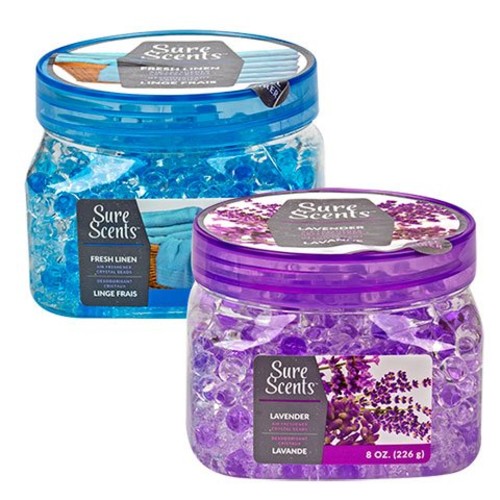 Sure Scents Crystal Beads Air Fresheners Lavender and Fresh Linen