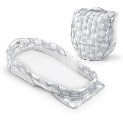 Baby Delight Snuggle Nest Surround Infant Sleeper - Silver Clouds XL, Lt Grey