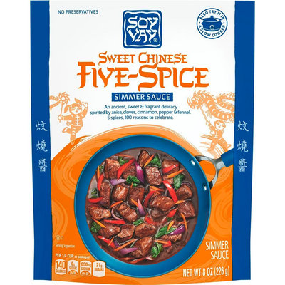 Soy Vay Simmer Sauce Sweet Chinese Five Spice 8 oz