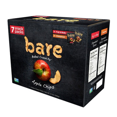 Bare Apple Chips, Fuji Red and Cinnamon Snack Pack 8ct