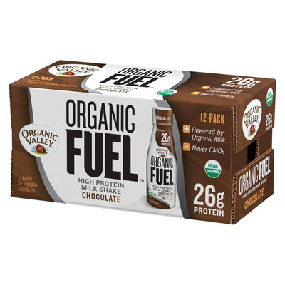 Organic Valley Fuel Chocolate Milk Protein Shake 11 oz, 12 count
