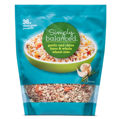 Garlic and Chive Farro & Whole Wheat Orzo 5.75 oz - Simply Balanced