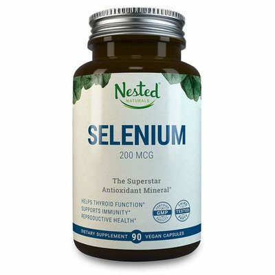 Selenium 200mcg | 90 Vegan Caps | Pure & Yeast Free Selenomethionine | Support Healthy Thyroid Function, Heart Health, Reproductive & Immune System | Essential Trace Mineral & Antioxidant Supplements