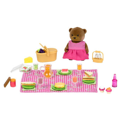 Li'l Woodzeez Themed Playset - Picnic, Multi-Colored
