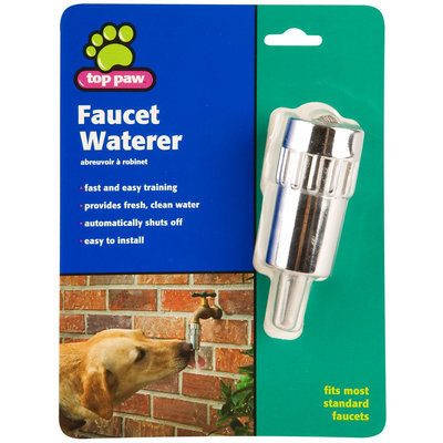 Top Paw® Dog Faucet Waterer, Silver