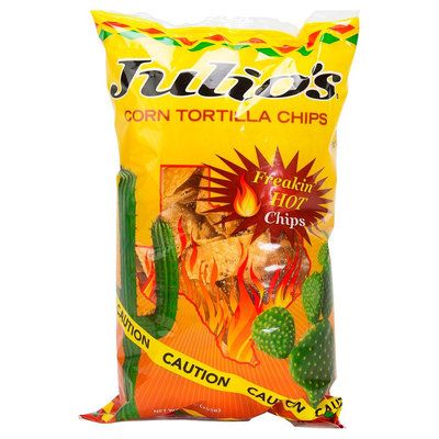 Julio's Freakin Hot Tortilla chips 9 oz