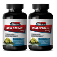 Noni fruit powder - NONI EXTRACT 500mg - Natural pain relief supplements - 2 Bottle 120 Capsules