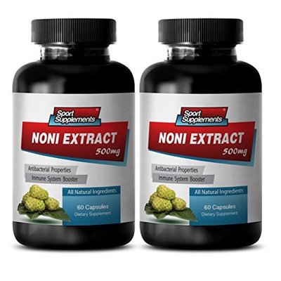 Noni fruit powder - NONI EXTRACT 500mg - Natural pain relief supplements - 2 Bottle 120 Capsules