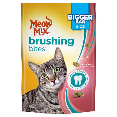 Meow Mix Brushing Bites with Real Salmon- 9oz