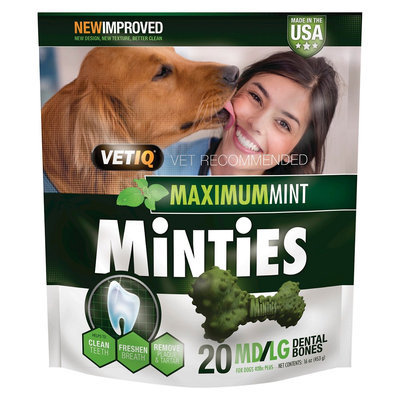VetIQ Minties Dental Bone, MD/LG, 16.0 oz