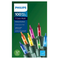 Philips 100ct Multicolored Mini String Lights, Multi-Colored