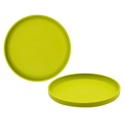 Big Kid's Round Salad Plate 9.6in Plastic Lime Green - Pillowfort