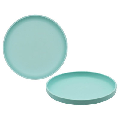 Big Kid's Round Salad Plate 9.6in Plastic Sea Foam Green - Pillowfort, Lime Green