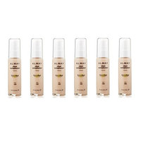 Almay Clear Complexion Makeup Foundation with 4 in 1 Blemish Eraser, #100 Ivory (Pack of 6) + FREE Makeup Blender
