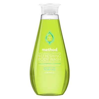 method refreshing gel body wash green tea + aloe