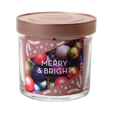 Signature Soy Candle Merry & Bright - 4 oz, Red