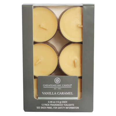 Chesapeake Bay Candle Vanilla Caramel Tealight 12pk, Tan