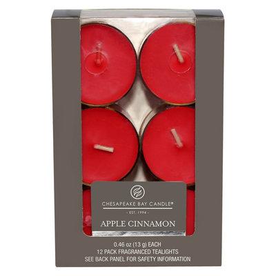 Beats Chesapeake Bay Candle Apple Cinnamon Tealight 12pk, Red