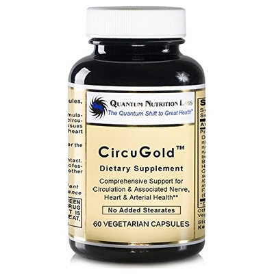 Quantum Nutrition Labs Quantum CircuGold, 60 Vegetarian Capsules - Multi-Nutrient Circulation Formula for Comprehensive Support for Circulation and Associated Nerve, Heart and Arterial Health