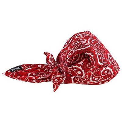 Ergodyne Chill-Its 6710 Evaporative Cooling Triangle Hat, Red Western