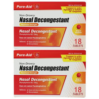 Pure-Aid Nasal Decongestant-18 tablets (2 Pack)