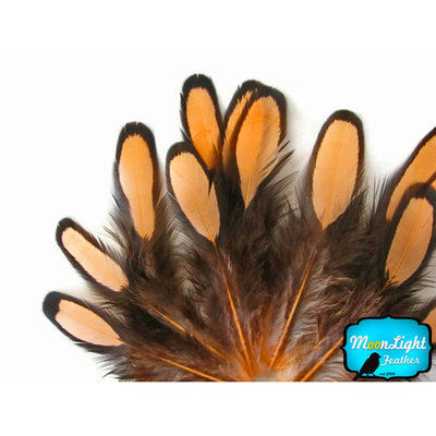 12 Strands - Happy Mix Thin Long Grizzly Rooster Hair Extension Feathers