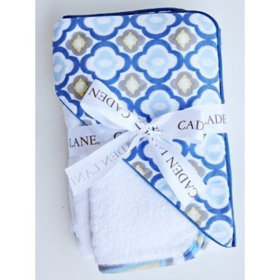 Caden Lane Ikat Collection Mod Hooded Towel Set, Blue, Infant