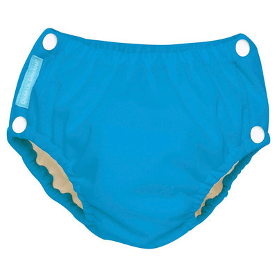 Charlie Banana Reusable Easy Snaps Swim Diaper Blue Turquoise L