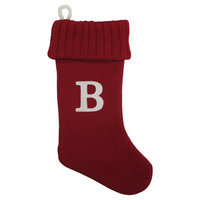 Letter B Red Knit Monogram Christmas Stocking - Wondershop, Red B