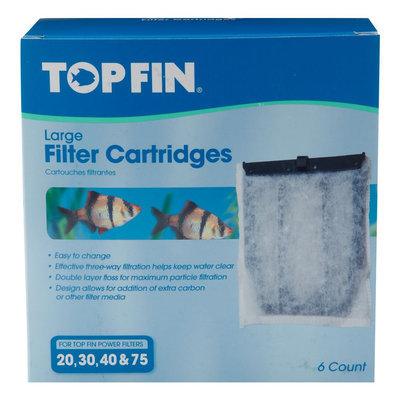 Top Fin® Large Aquarium Filter Cartridge size: 6 Count