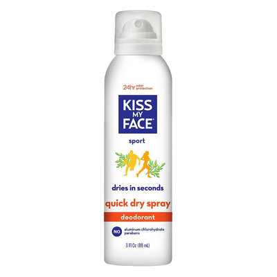 Kiss My Face Quick Dry Spray Deodorant Sport - 3oz, Clear