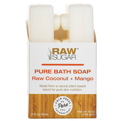 Raw Sugar Pure and Natural Bar Soap Raw Coconut Mango 10 oz.