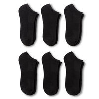 Fruit of the Loom Women's Athletic Socks - 6 Pk - Black 4-10