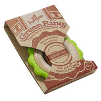 BeginAgain Wooden Green Ring Teething Toy, Pacifiers & Teethers