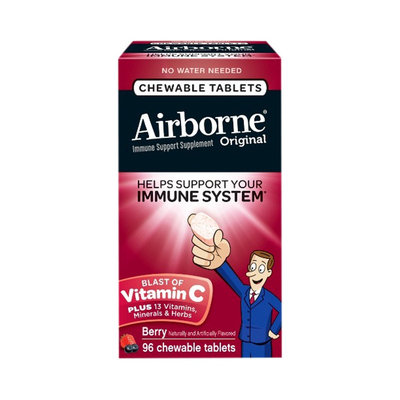 Airbone Original Berry Immune Support Chewable Tablets - 96 Count