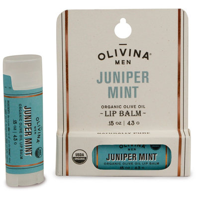 Olivina Men Juniper Mint Organic Lip Balm - 0.15oz
