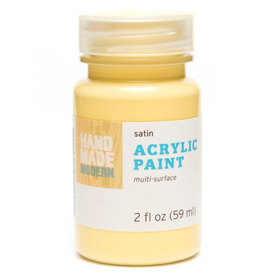 Plaid Enterprises, Inc. Hand Made Modern - 2oz Satin Acrylic Paint - Daffodil (Yellow)